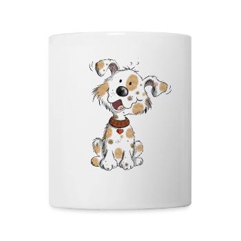 Petit chien heureux i cadeau de propriétaire de chien - Mug blanc - blanc - Devant