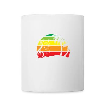 Colorful Music Circle Retro Silhouette - Mug - white - Front