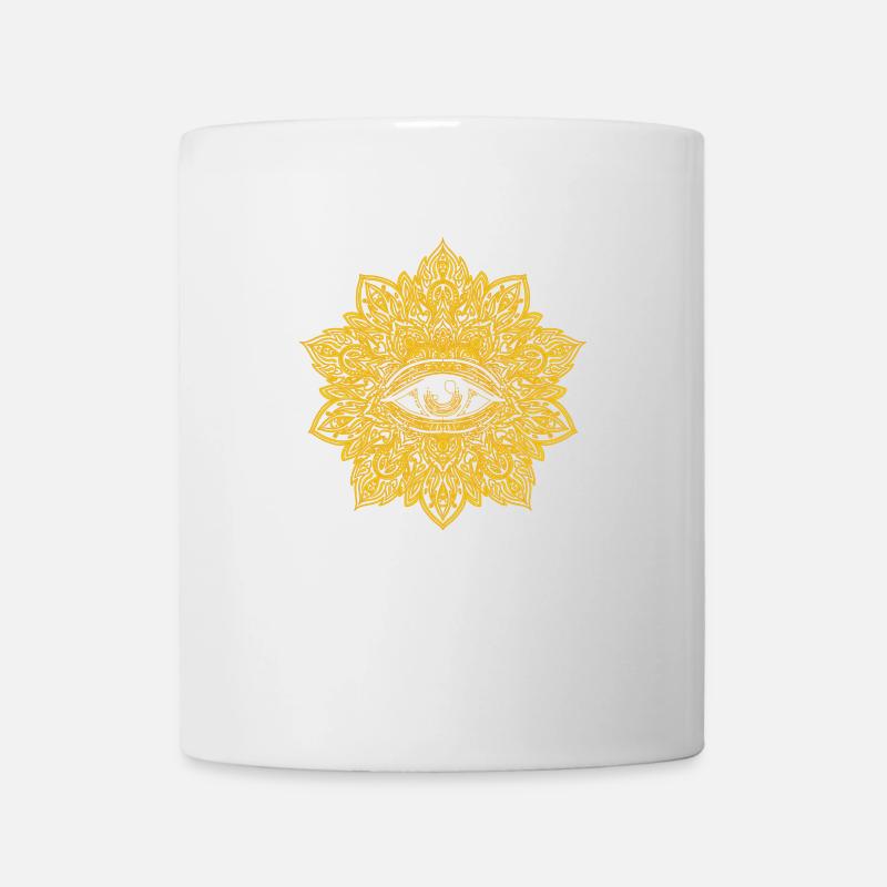 All Seeing Eye - Mandala - Mug - white