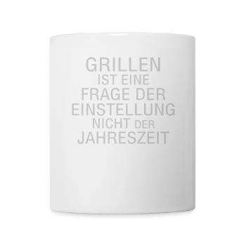 Barbecuing is attitude, not season - Mug - white - Front
