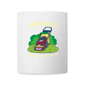 Cadeau de tondeuse à gazon jardinier - Mug blanc - blanc - Devant