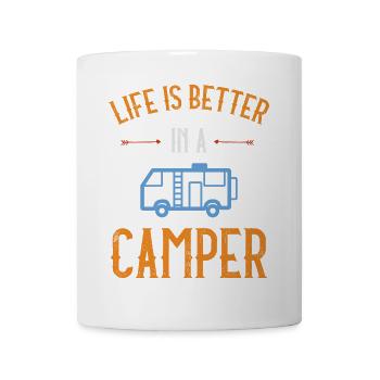 Das Leben ist besser in einem Camper - Tasse - Weiß - Vorne