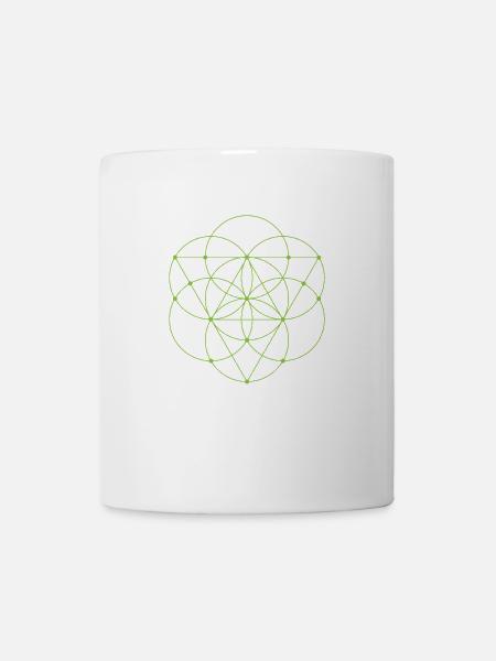 Sacred Geometry - Seed Of Life With - Mug - white