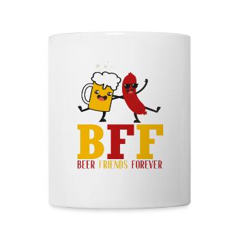 Beer Friends Forever - Tasse - Weiß - Vorne