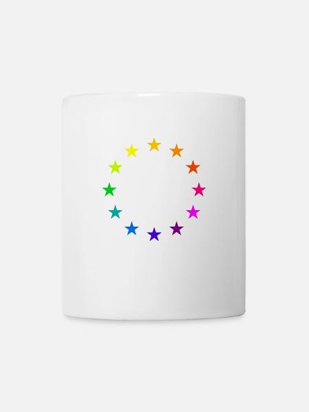 EU stars in rainbow colors Europe love LGBT - Mug - white