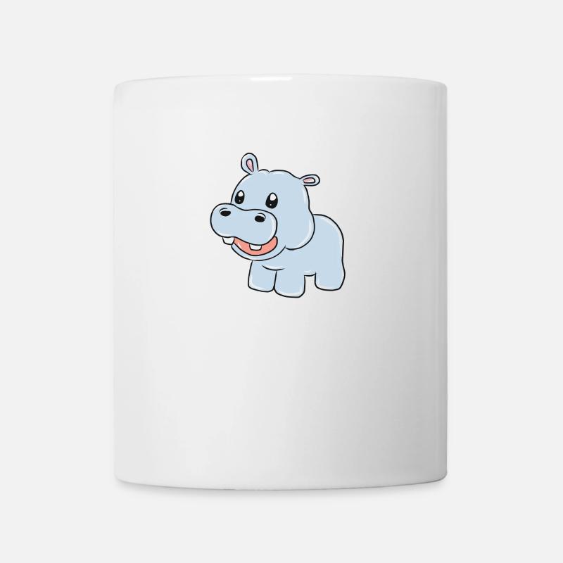 Nilpferd - Tasse - Weiß
