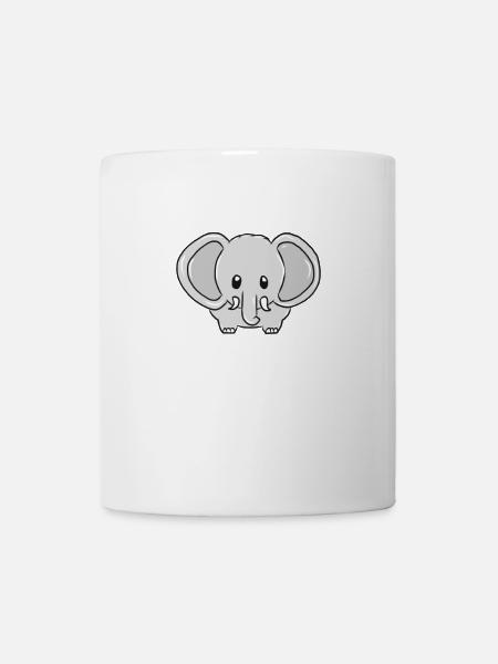 Elefant - Tasse - Weiß