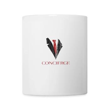 Costume élégant à motif cravate - Mug blanc - blanc - Devant