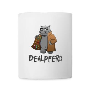 Dealpferd: Hippo mit Substanzen - Tasse - Weiß - Vorne