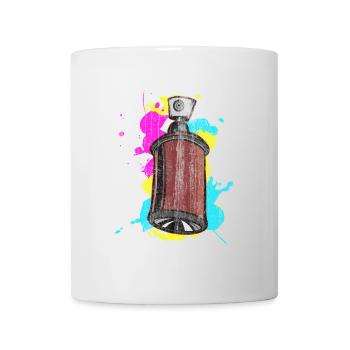 Graffiti spray can with spray paints - Mug - white - Front