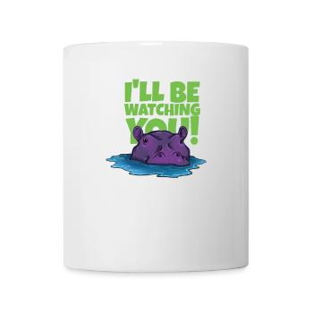 Witziges Nilpferd mit Text - Tasse - Weiß - Vorne
