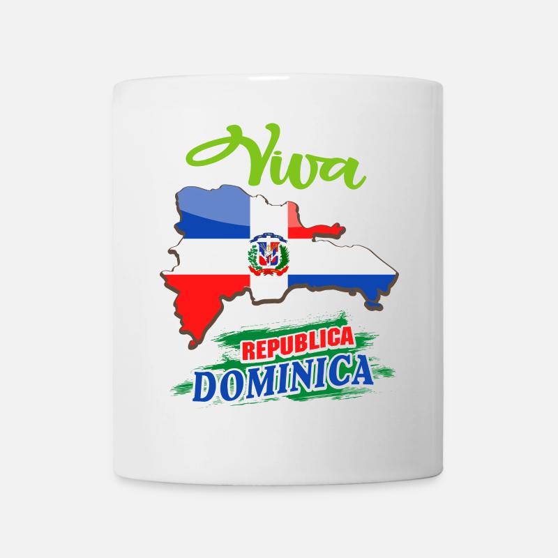 Conception du drapeau de la République dominicaine - Mug blanc - blanc