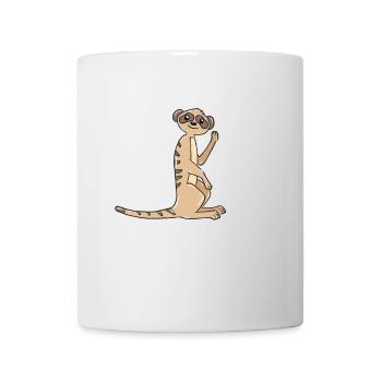 Erdmännchen Geschenk - Tasse - Weiß - Vorne