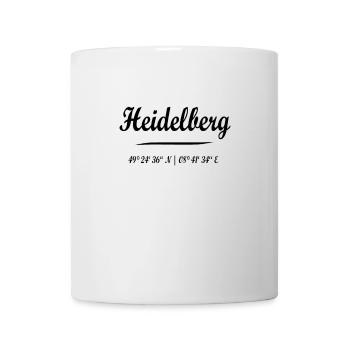 Heidelberg mit Koordinaten - Tasse - Weiß - Vorne