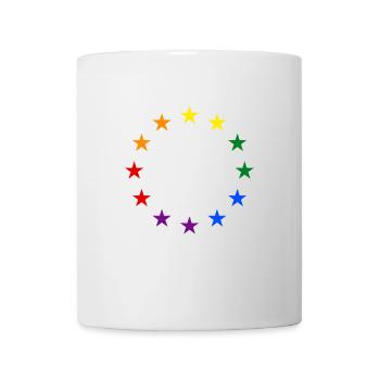 EU stars aux couleurs de l'arc-en-ciel Europe - Mug blanc - blanc - Devant