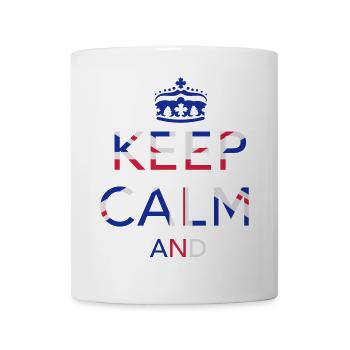 Keep calm... Union Jack - Mug blanc - blanc - Devant