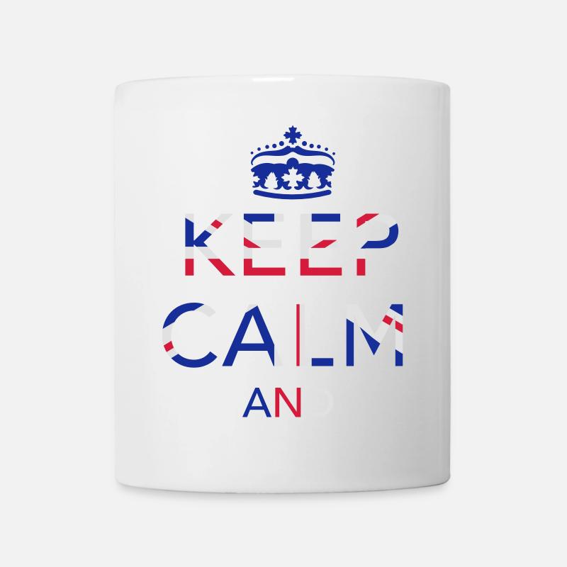 Keep calm... Union Jack - Tasse - Weiß