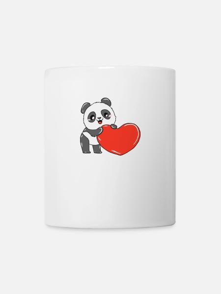 Panda heart - Mug - white