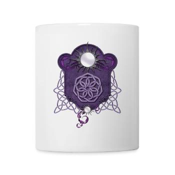 Eleganter dekorativer keltischer Knoten. - Tasse - Weiß - Vorne