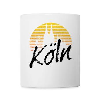 Köln Kölner Skyline Kölner Dom Vintage Geschenk - Tasse - Weiß - Vorne