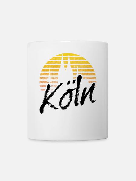 Köln Kölner Skyline Kölner Dom Vintage Geschenk - Tasse - Weiß