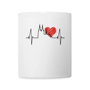 Cologne Heartbeat Skyline Cologne Cathedral Heart For Kölle - Mug - white - Front