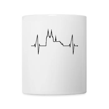 Cologne Heartbeat Skyline Cologne Cathedral Heart For Kölle - Mug - white - Front