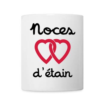 Noces d'étain - Mug blanc - blanc - Devant