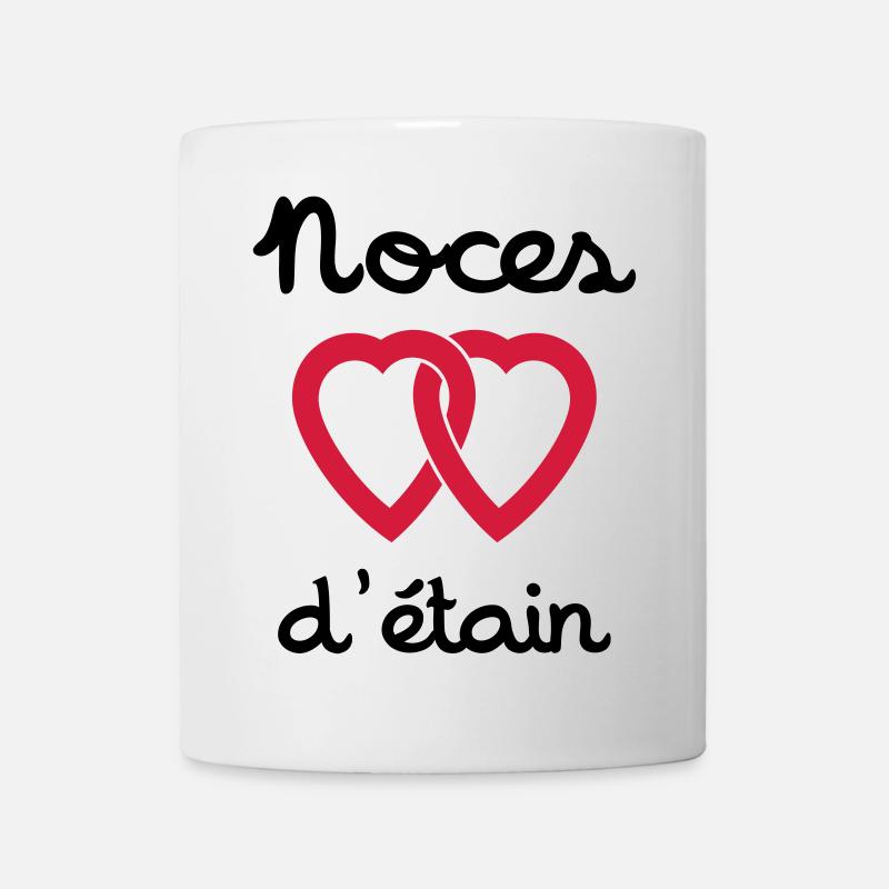 Noces d'étain - Mug blanc - blanc
