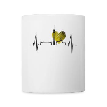 Dortmund Heartbeat Ruhrpott Black Yellow Stadium - Mug - white - Front