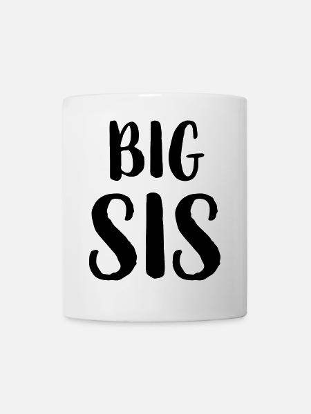 big sis Schwester Geschwister Familie Geschenk - Mug blanc - blanc