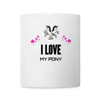 J'aime mon poney - Mug blanc - blanc - Devant