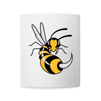 Wespe mit riesigen Stachel - Tasse - Weiß - Vorne