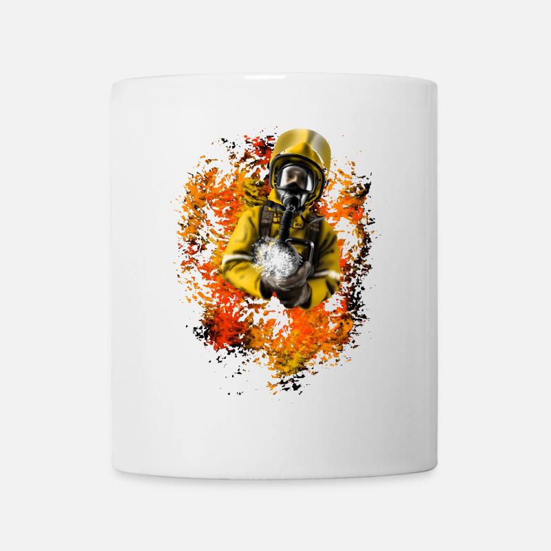 pompier - Mug blanc - blanc