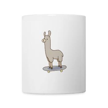 Lama skateboard - Mug blanc - blanc - Devant