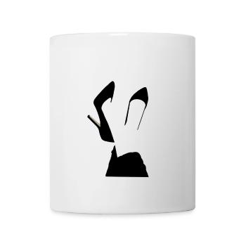 Silhouette de talons hauts – Style glamour - Mug blanc - blanc - Devant