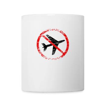 Climate protection Climate change Aircraft noise Flight ban CO2 - Mug - white - Front