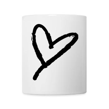 Worthy – Heart Sketch – Doodle Heart Motif - Mug - white - Front