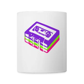 Cassettes de musique rétro Stack Mixtape 80s 90s - Mug blanc - blanc - Devant
