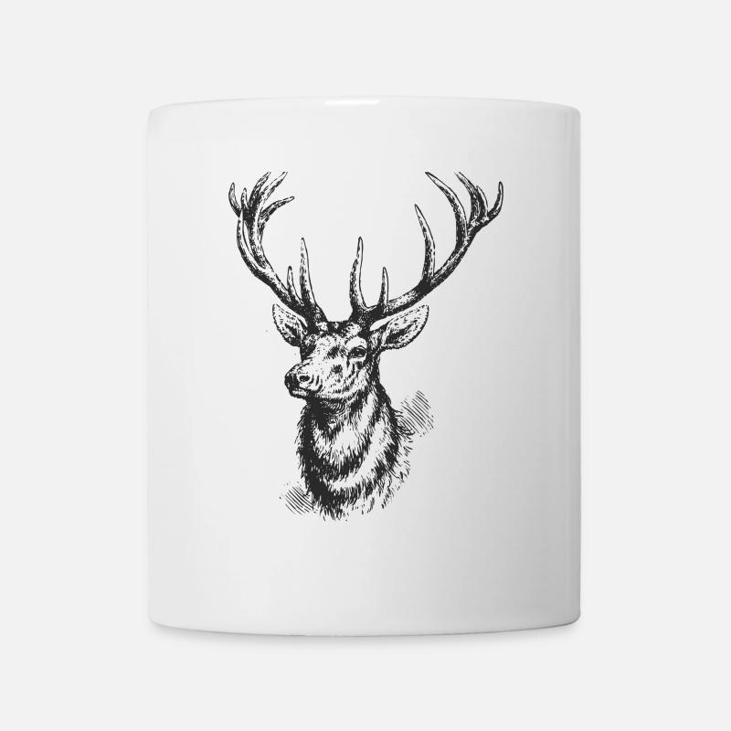 Hirsch - Tasse - Weiß
