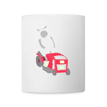 Lustiges Schaf T-Shirt Schaf Rasenmäher MÄH - Tasse - Weiß - Vorne