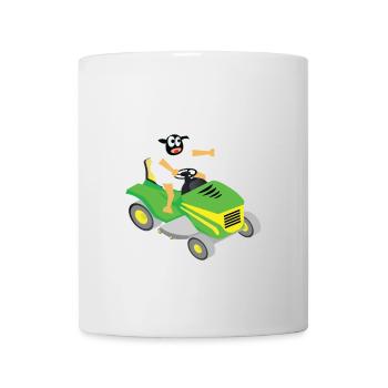 Lustiges Schaf T-Shirt Schaf Rasenmäher MÄH - Tasse - Weiß - Vorne