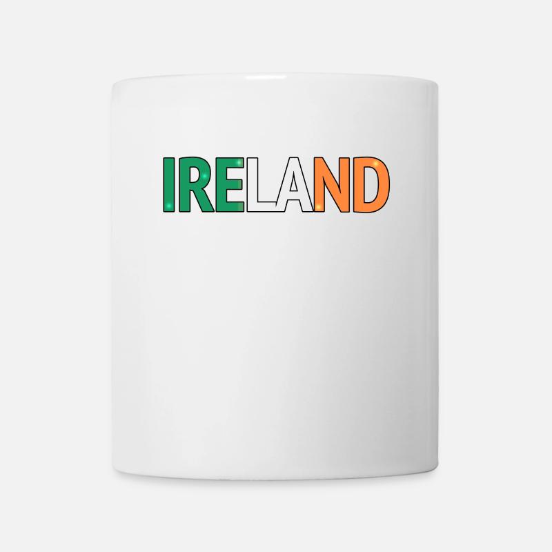 Irland Farbblock Typografie - Tasse - Weiß