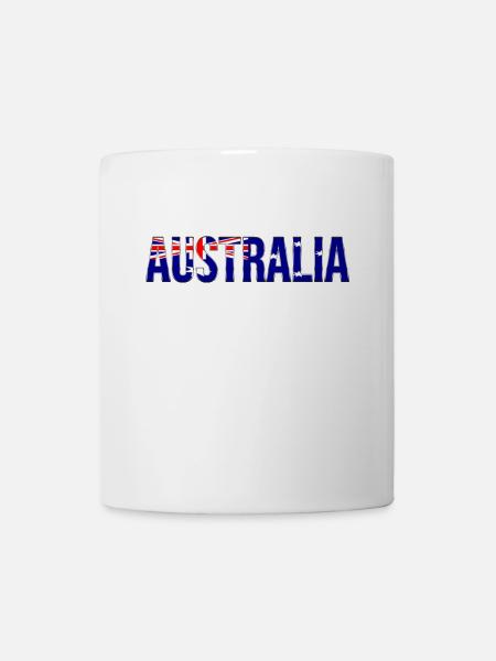 Conception de la police du drapeau australien - Mug blanc - blanc
