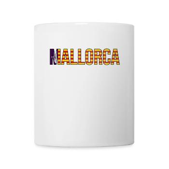 Lettrage rayé de Majorque - Mug blanc - blanc - Devant
