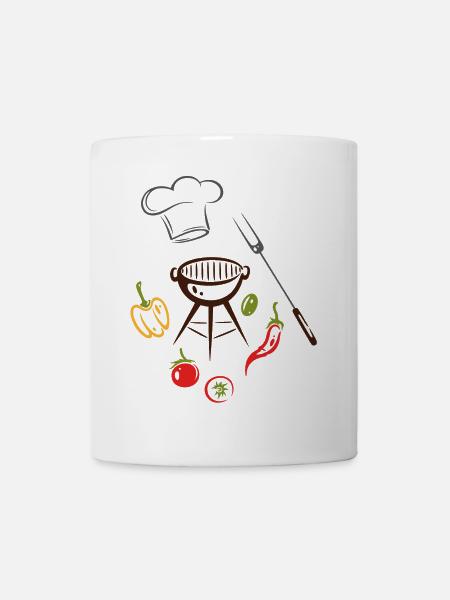 Grillmeister Grillen Grill Kochmütze - Tasse - Weiß