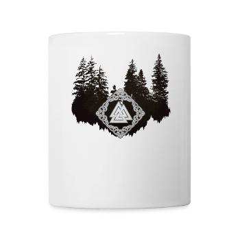 Valknut viking germani knots forest trees - Mug - white - Front