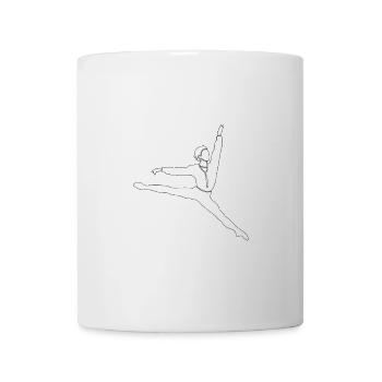 Ballerina Tanz Tänzer Tänzerin Silhouette - Tasse - Weiß - Vorne