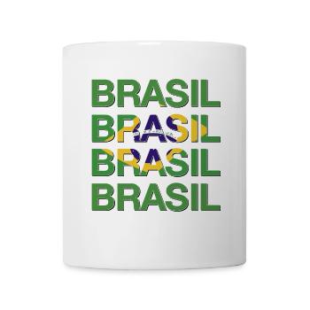 BRASIL Multiple Logo Green Yellow Blue - Mug - white - Front