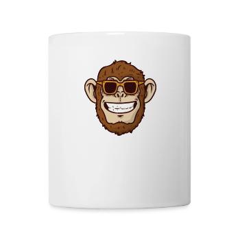 Cooler Affe mit Sonnenbrille - Tasse - Weiß - Vorne